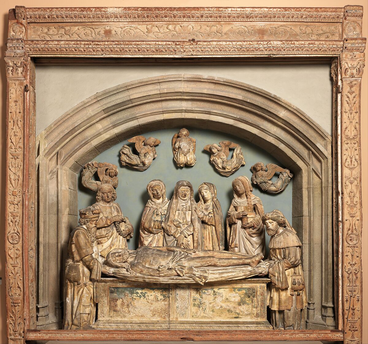 Entombment of Christ, Limestone, polychromy, French