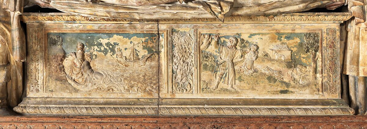 Entombment of Christ, Limestone, polychromy, French