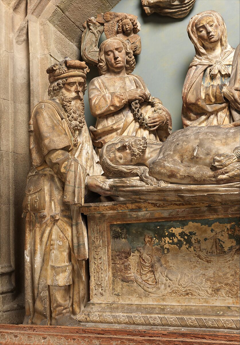 Entombment of Christ, Limestone, polychromy, French