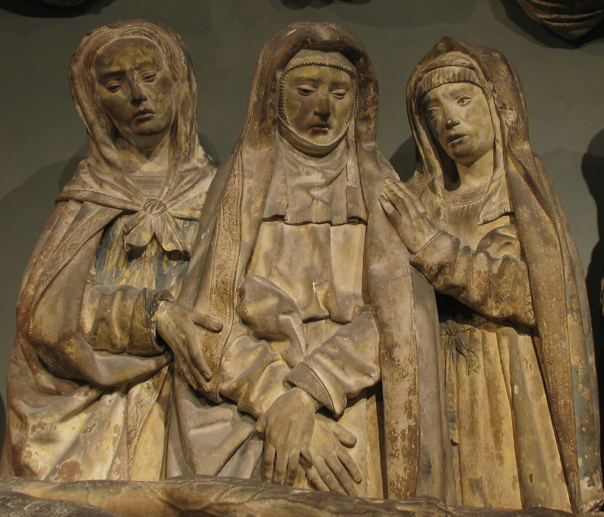 Entombment of Christ, Limestone, polychromy, French