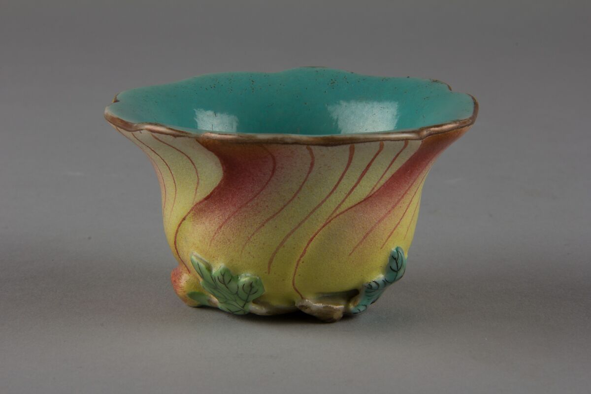 Magnolia cup, Porcelain painted in overglaze polychrome enamels (Jingdezhen ware), China