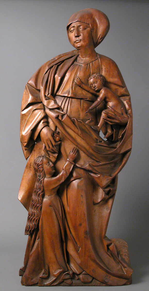 Saint Anne with the Virgin and Child, Limewood, German 