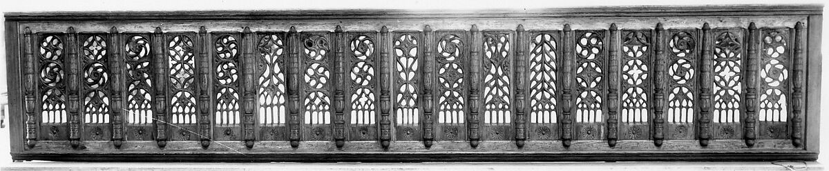 Frieze, Wood in 6 sections plus multiple broken pieces, French 