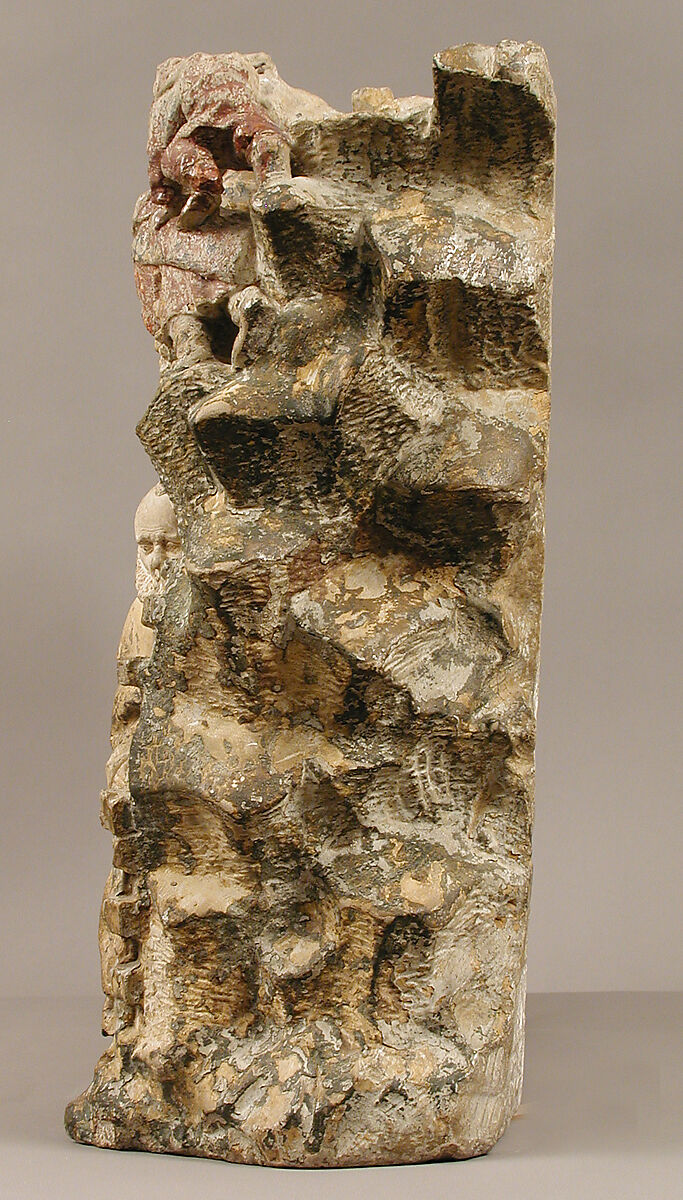 Nativity, Circle of Antoine Le Moiturier (French, ca. 1425–ca. 1497), Limestone with later paint and gilding, French