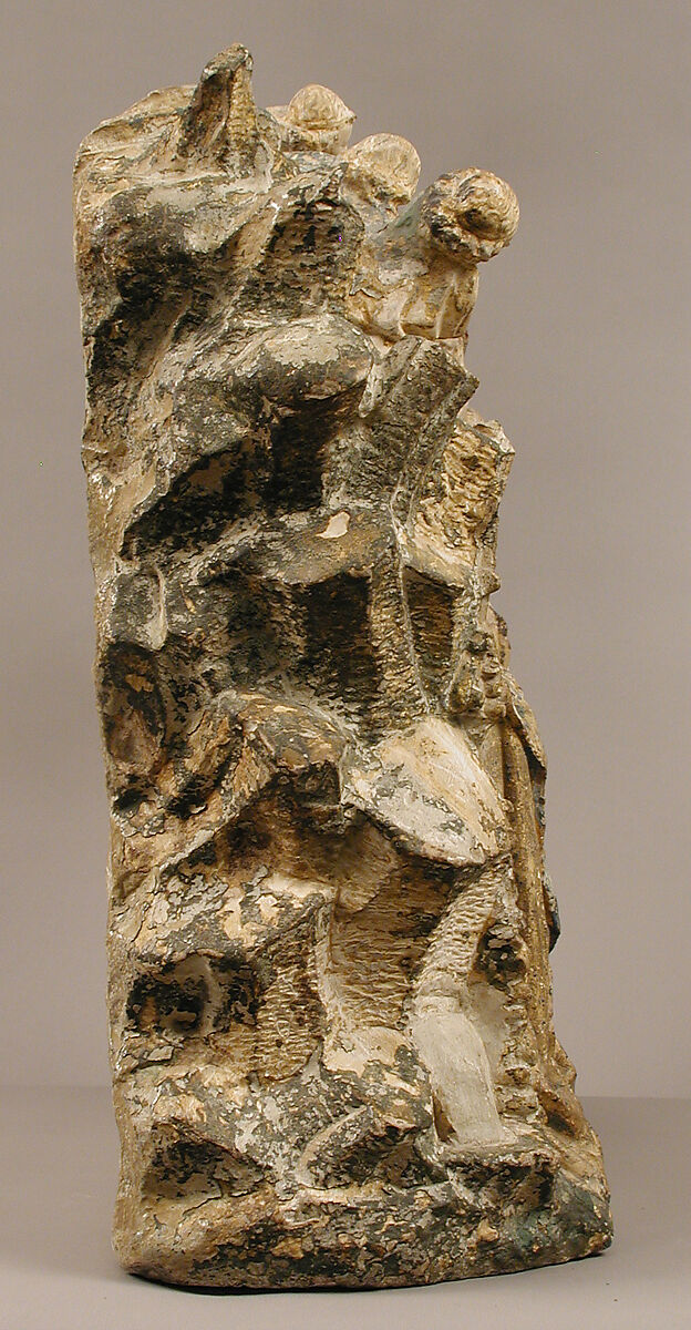 Nativity, Circle of Antoine Le Moiturier (French, ca. 1425–ca. 1497), Limestone with later paint and gilding, French