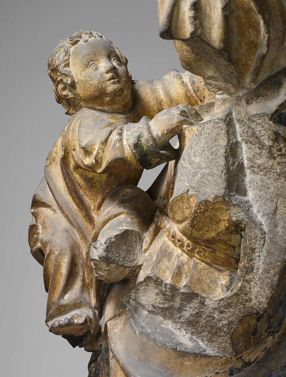 Virgin and Child, Limestone with traces of paint, French