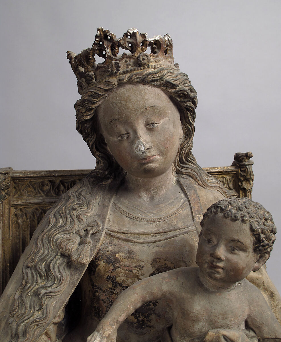 Virgin and Child, Limestone, traces of polychromy, French