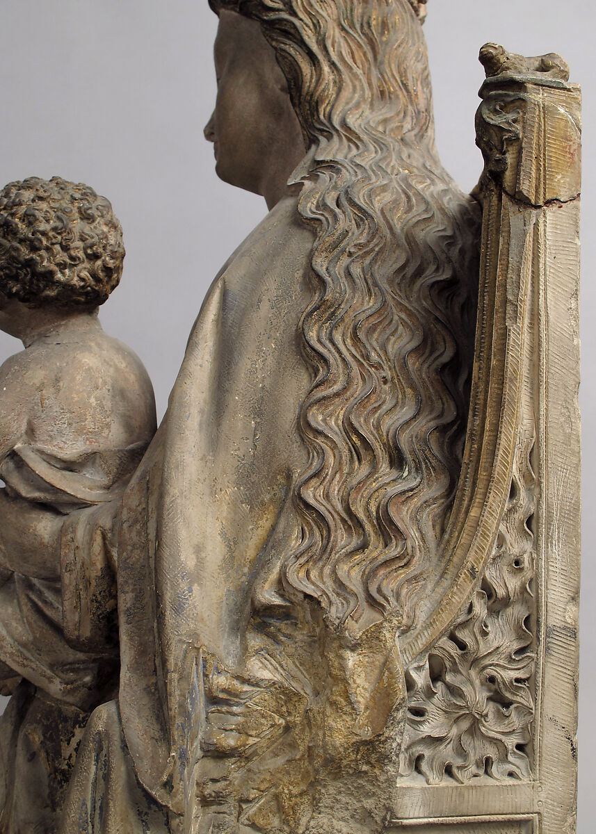 Virgin and Child, Limestone, traces of polychromy, French