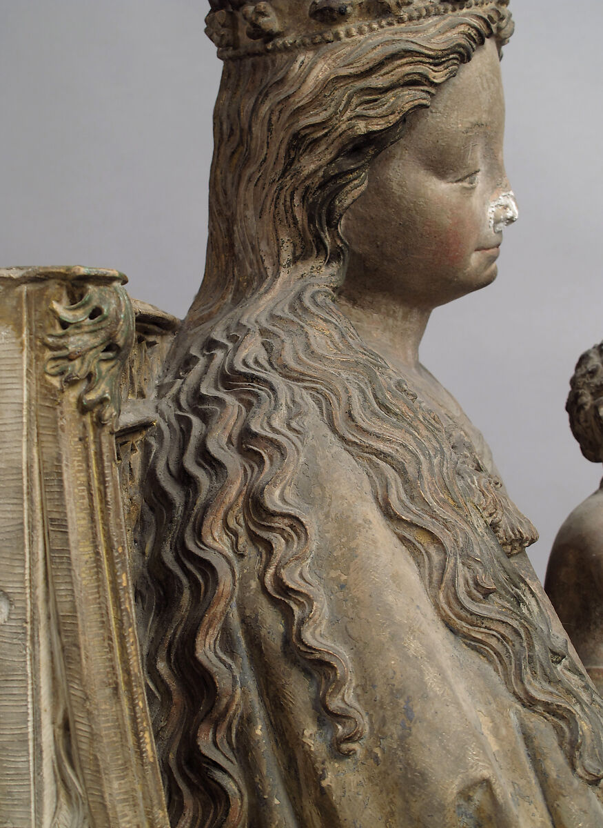 Virgin and Child, Limestone, traces of polychromy, French