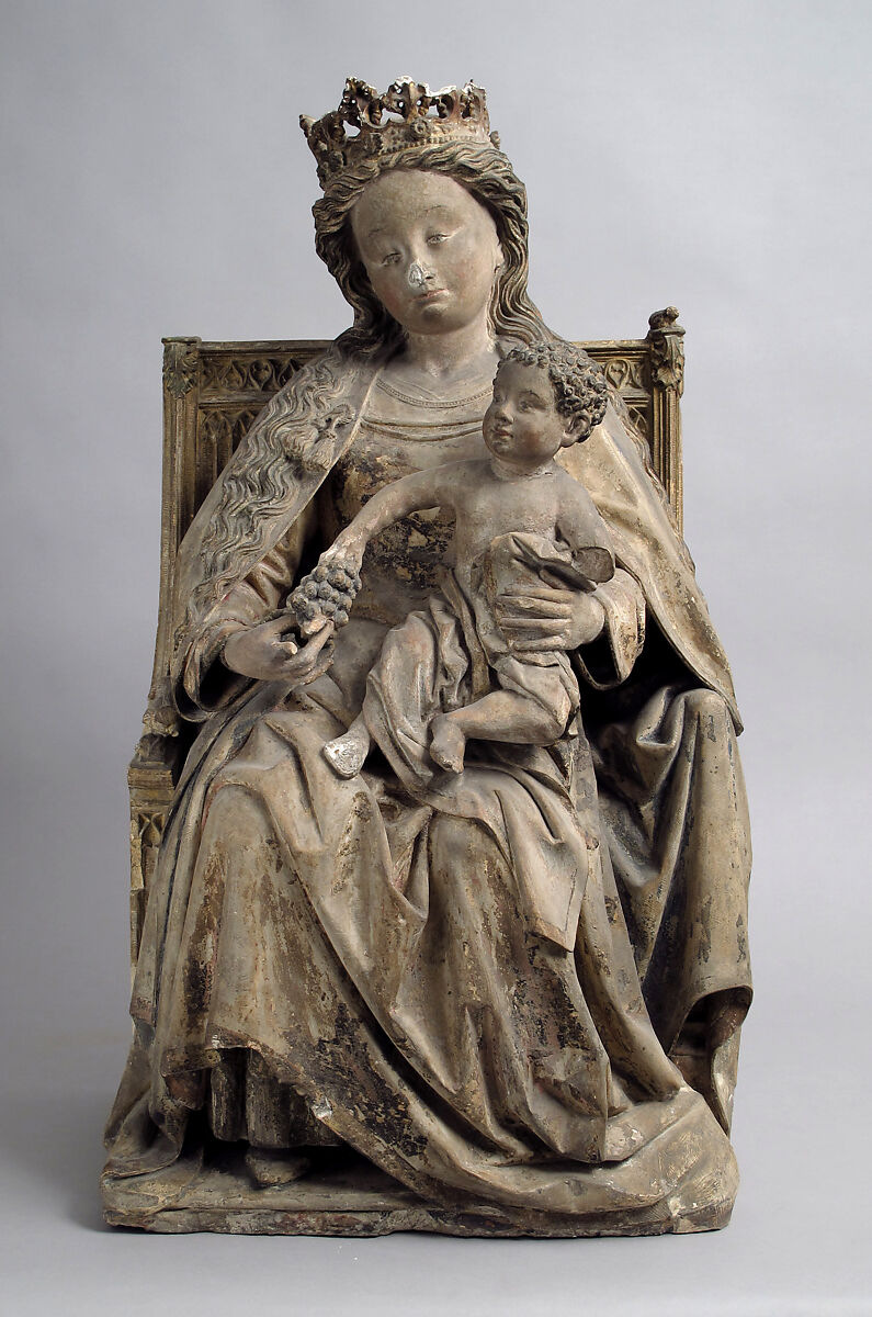 Virgin and Child, Limestone, traces of polychromy, French