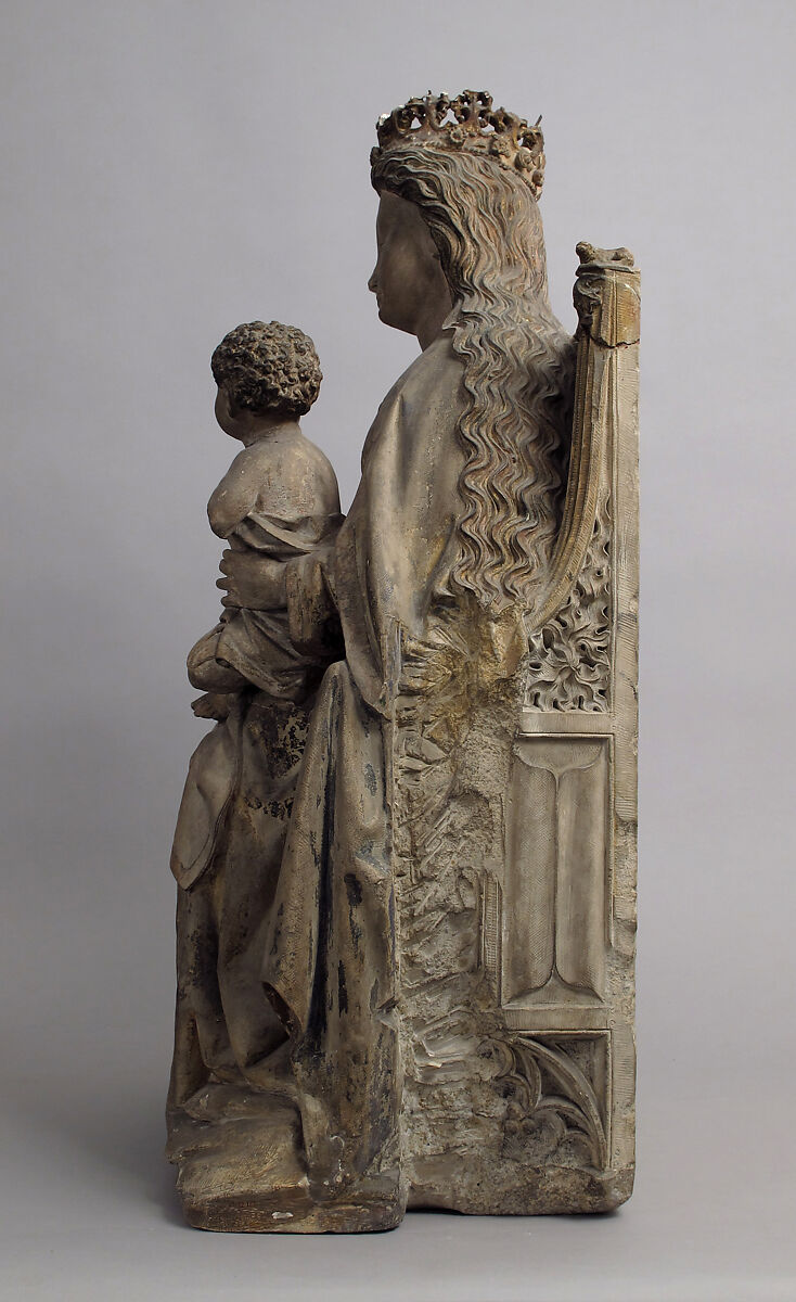 Virgin and Child, Limestone, traces of polychromy, French