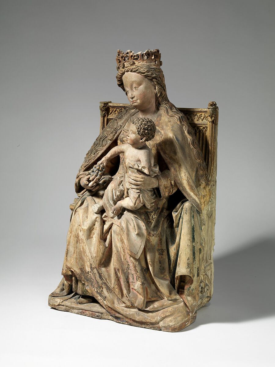 Virgin and Child, Limestone, traces of polychromy, French