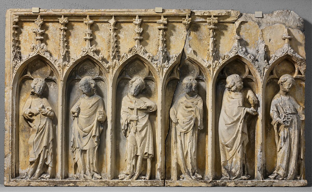 Six Apostles from Retable, Limestone, French 