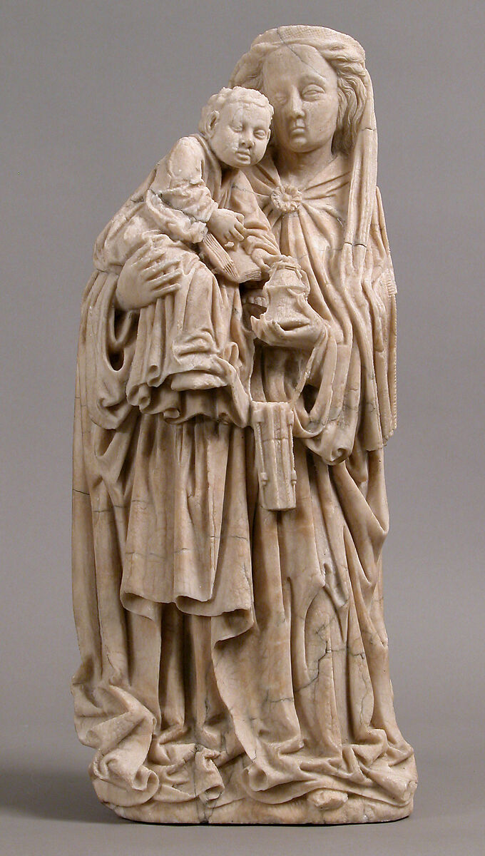 Virgin and Child, Alabaster, French 