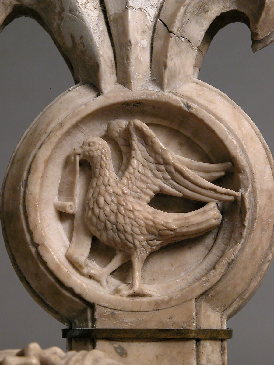 Crucifix, Follower of the Master of Rimini, Alabaster, wood, and plaster, South Netherlandish (?)