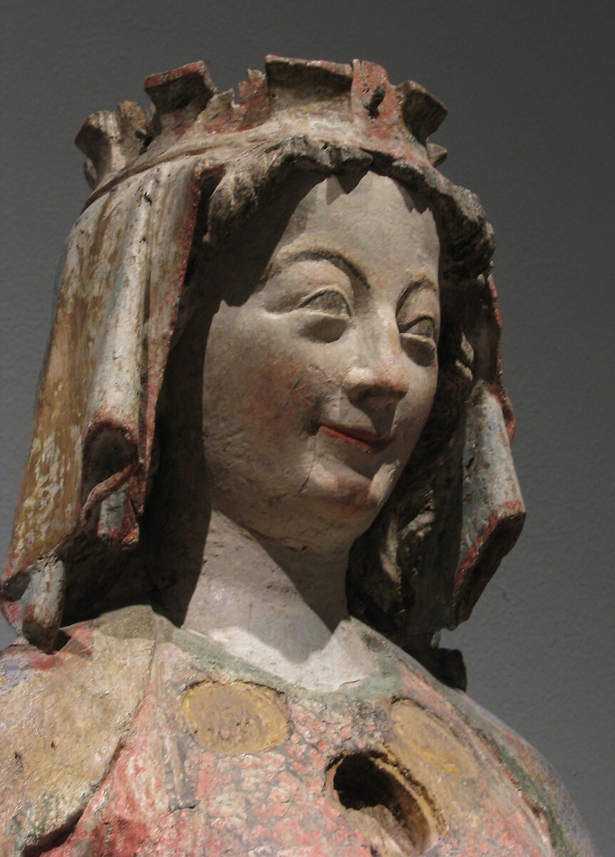 Enthroned Virgin and Child, Oak, with paint, German