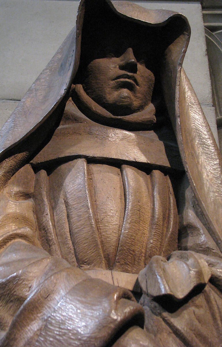 Mourning Virgin from a Crucifixion Group, Walnut with traces of paint, French