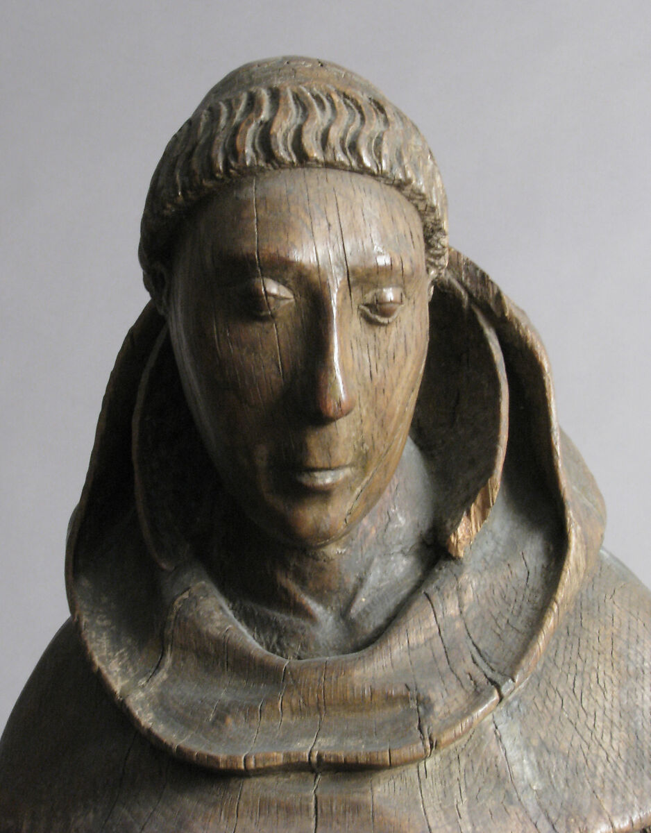 Monastic Saint, Oak, Netherlandish (?)
