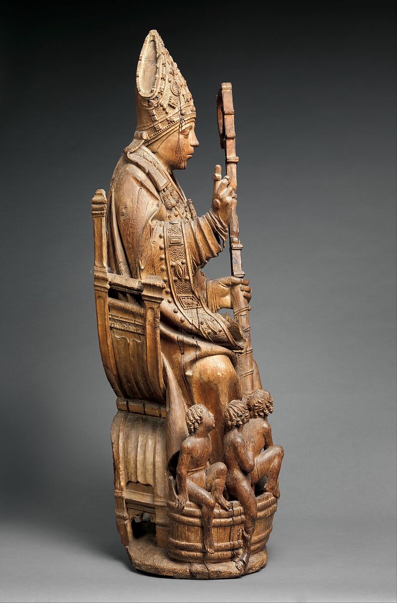 Saint Nicholas with the Three Boys in the Pickling Tub, Oak, South Netherlandish