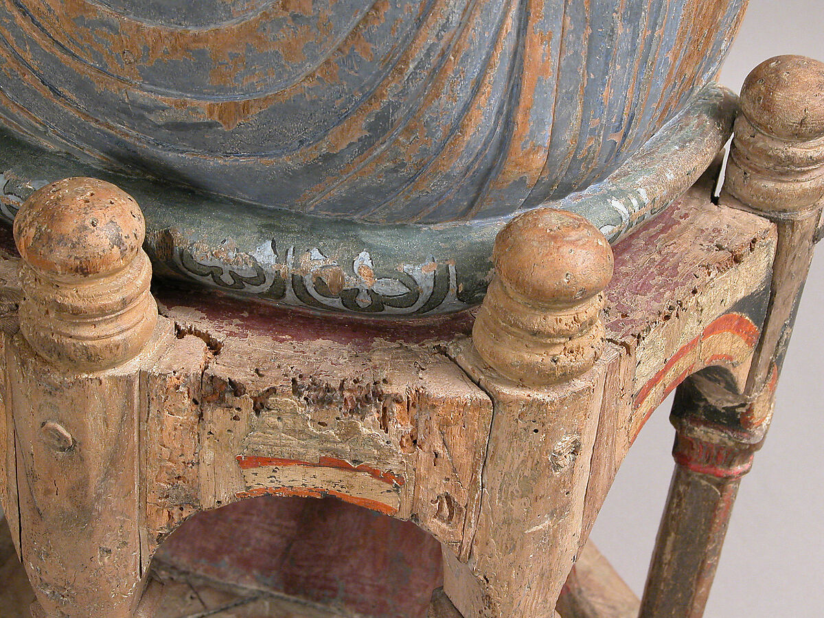 Virgin and Child in Majesty, Walnut with paint, tin relief on a lead white ground, and linen, French