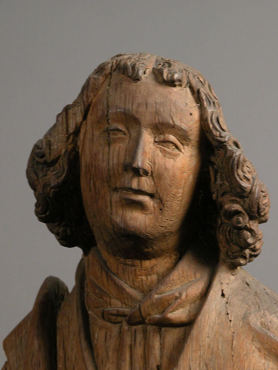 Angel with handkerchief of Saint Veronica, Oak, traces of paint, French