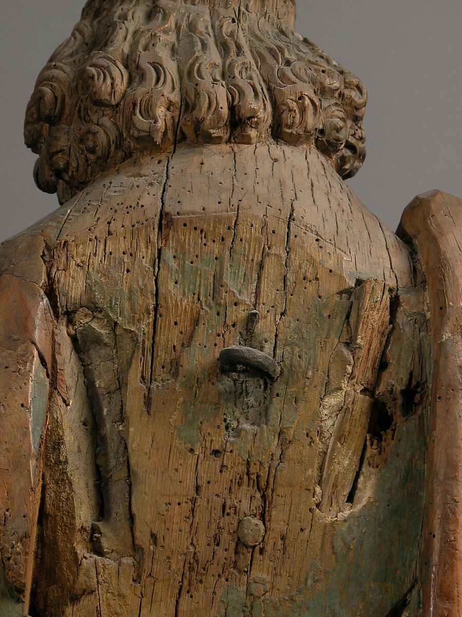 Angel with handkerchief of Saint Veronica, Oak, traces of paint, French