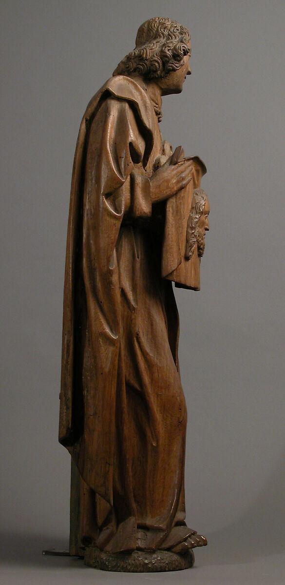 Angel with handkerchief of Saint Veronica, Oak, traces of paint, French