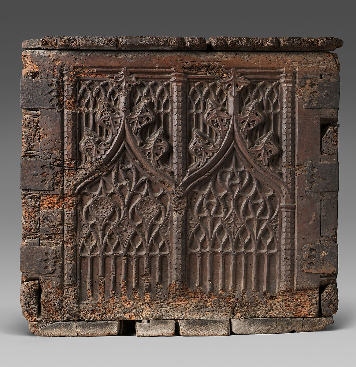 Chest, Walnut, iron mounts, French