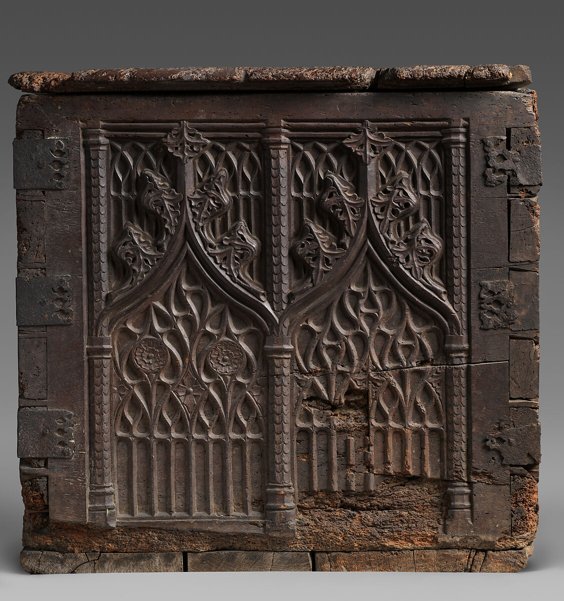 Chest, Walnut, iron mounts, French