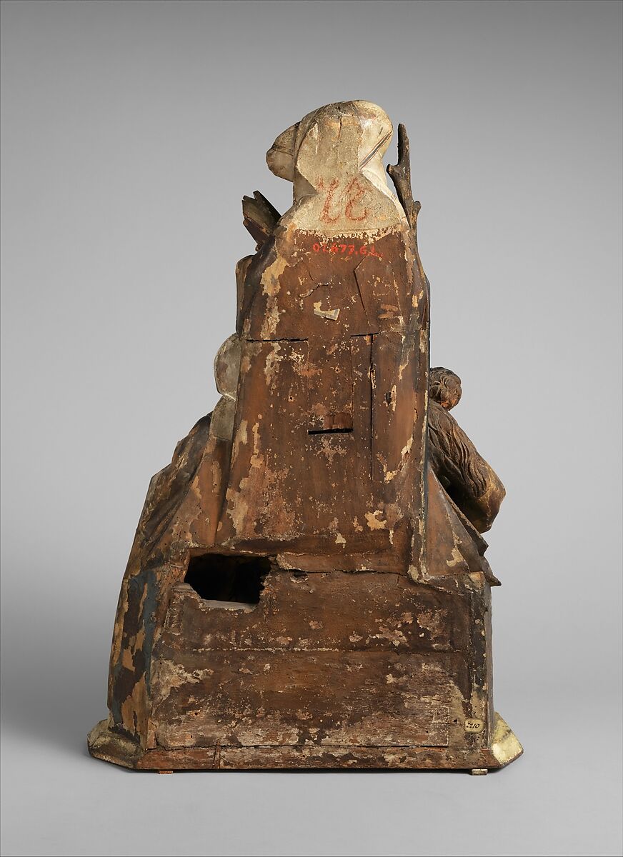 The Virgin and Child, Saint Anne, and Saint Emerentia, Limewood, paint and gilding, German