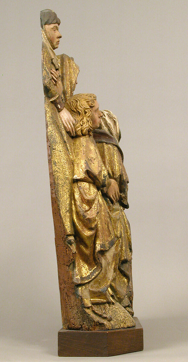 Virgin, Saint John, and Three Holy Women from a Crucifixion, Oak with polychromy and  gilding, South Netherlandish