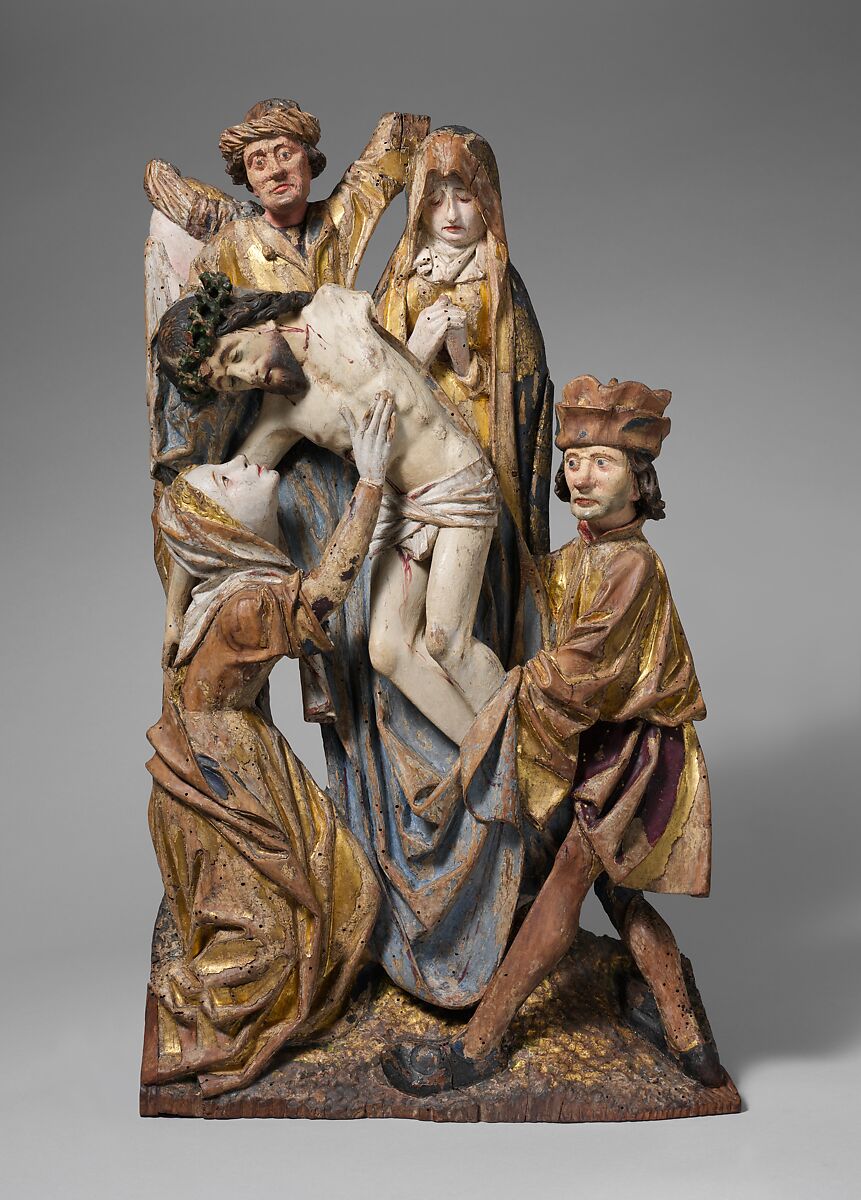 Descent from the Cross, Fruitwood with paint, South Netherlandish 