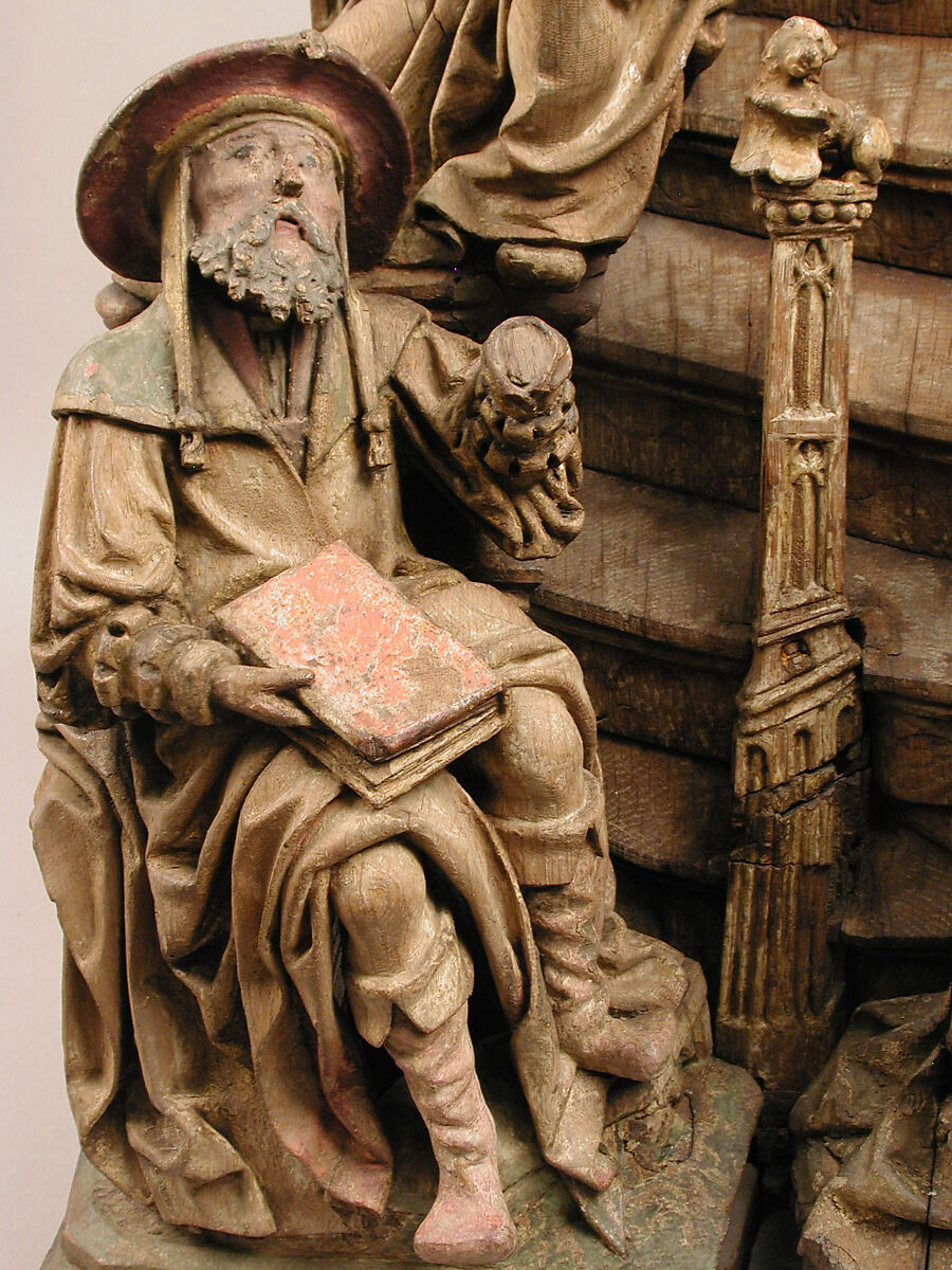 Christ among the Doctors, Oak, polychromy, parcel gilt, German