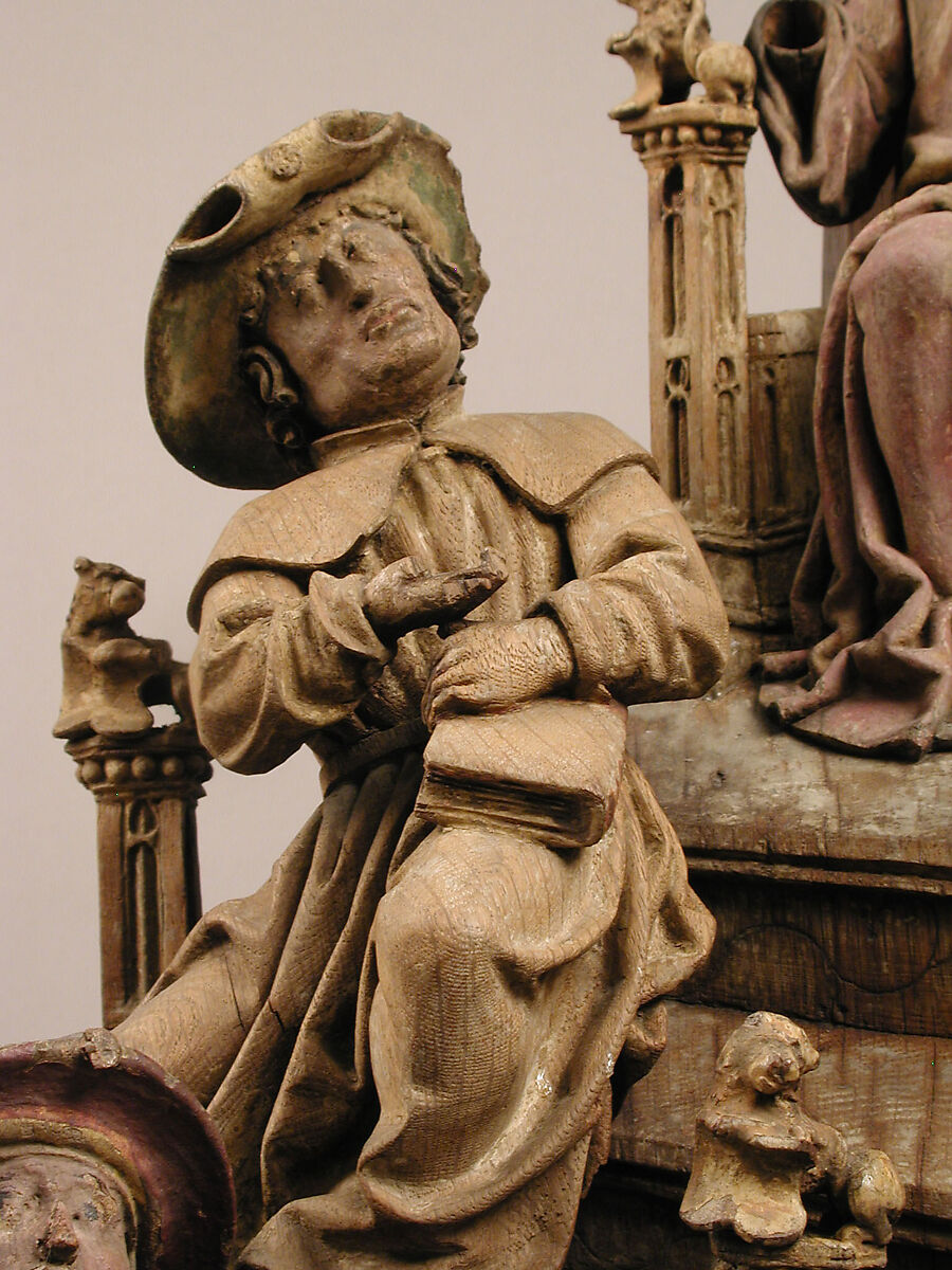 Christ among the Doctors, Oak, polychromy, parcel gilt, German