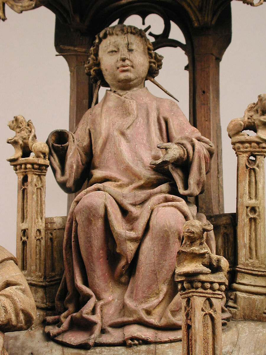 Christ among the Doctors, Oak, polychromy, parcel gilt, German