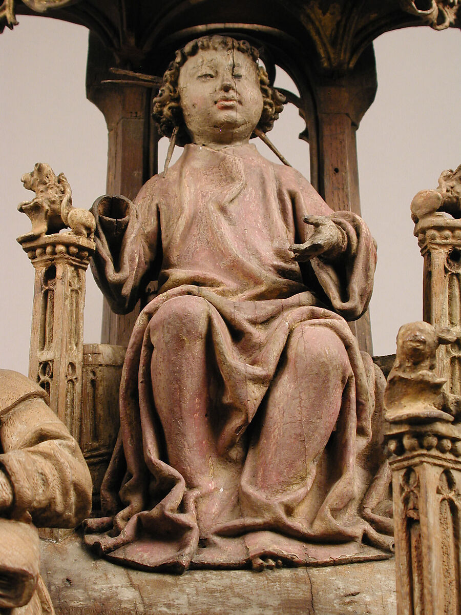 Christ among the Doctors, Oak, polychromy, parcel gilt, German