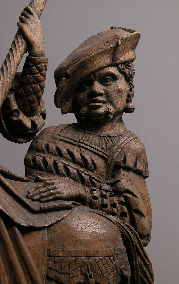 Three Soldiers, Oak, traces of polychromy, gilding, South Netherlandish