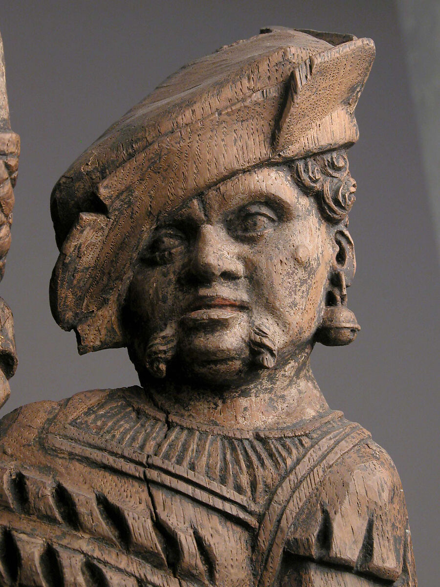 Three Soldiers, Oak, traces of polychromy, gilding, South Netherlandish