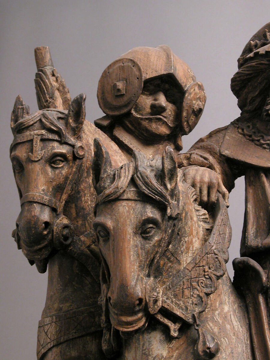 Three Soldiers, Oak, traces of polychromy, gilding, South Netherlandish