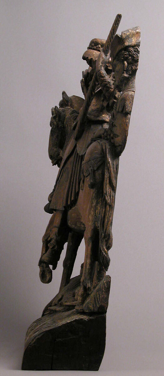 Three Soldiers, Oak, traces of polychromy, gilding, South Netherlandish