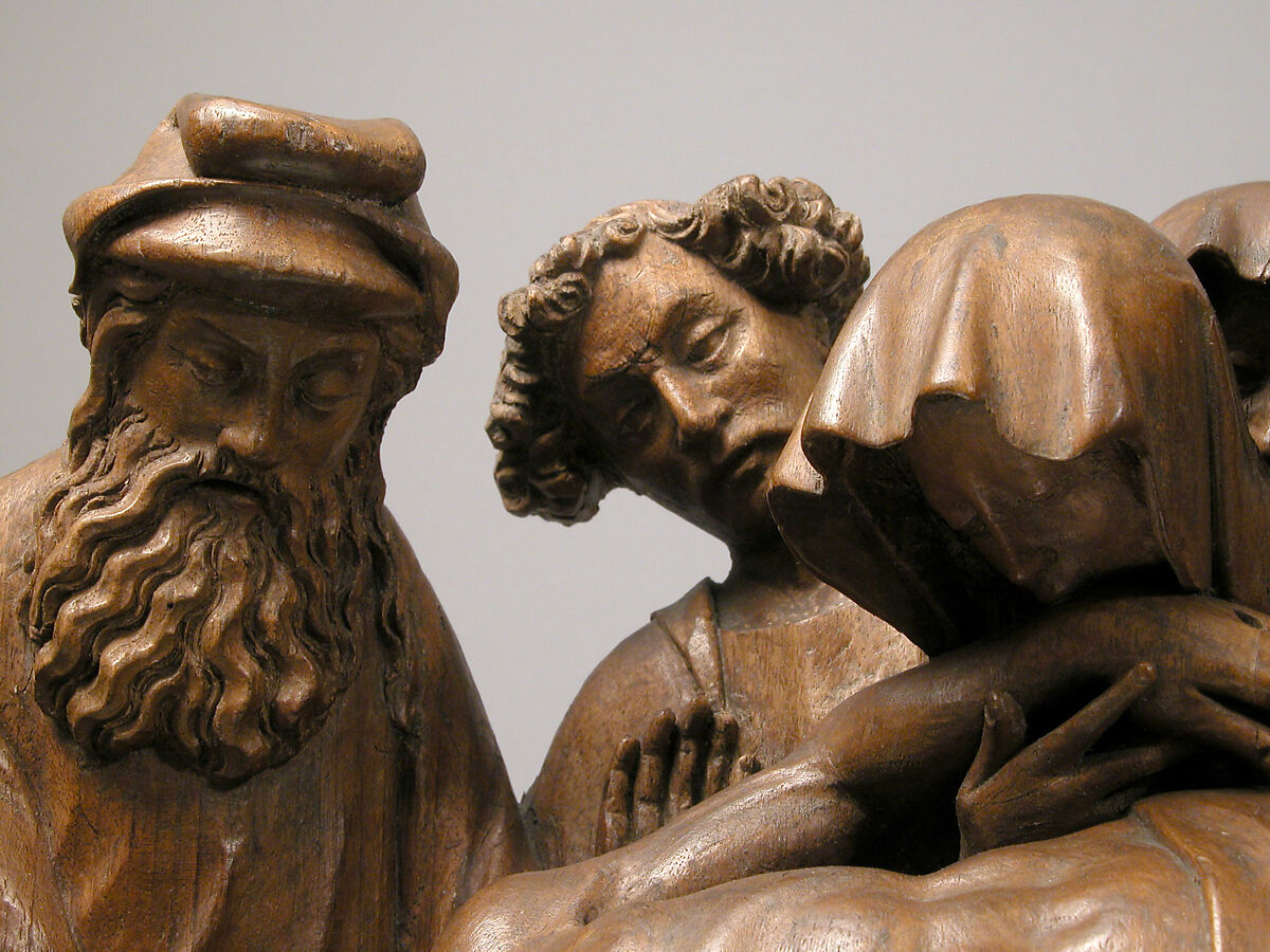 The Entombment of Christ, Walnut with traces of paint, German