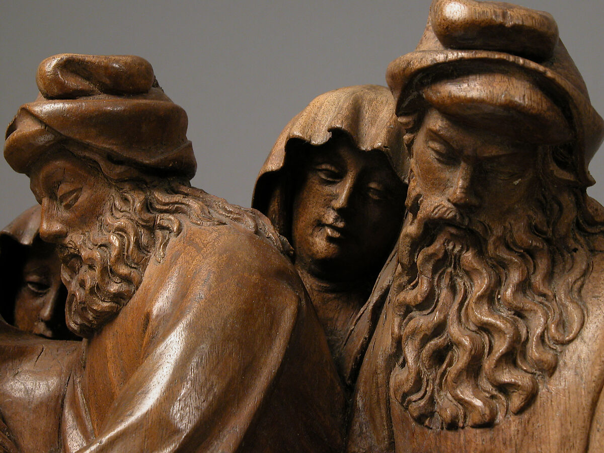 The Entombment of Christ, Walnut with traces of paint, German