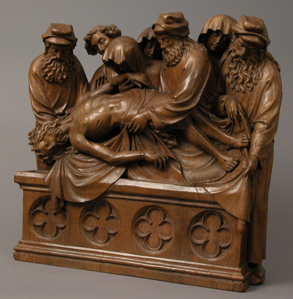 The Entombment of Christ, Walnut with traces of paint, German