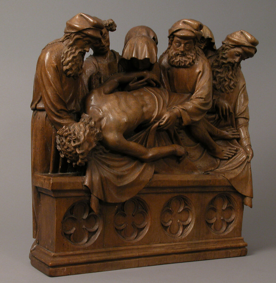 The Entombment of Christ, Walnut with traces of paint, German