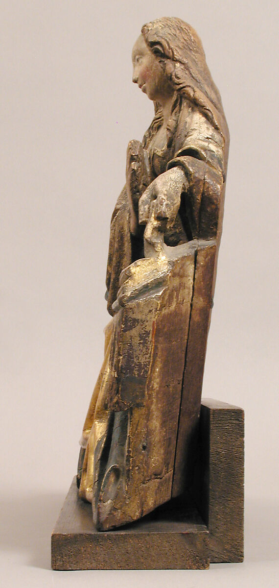 Virgin of the Annunciation, Oak, polychromy & gilding, South German