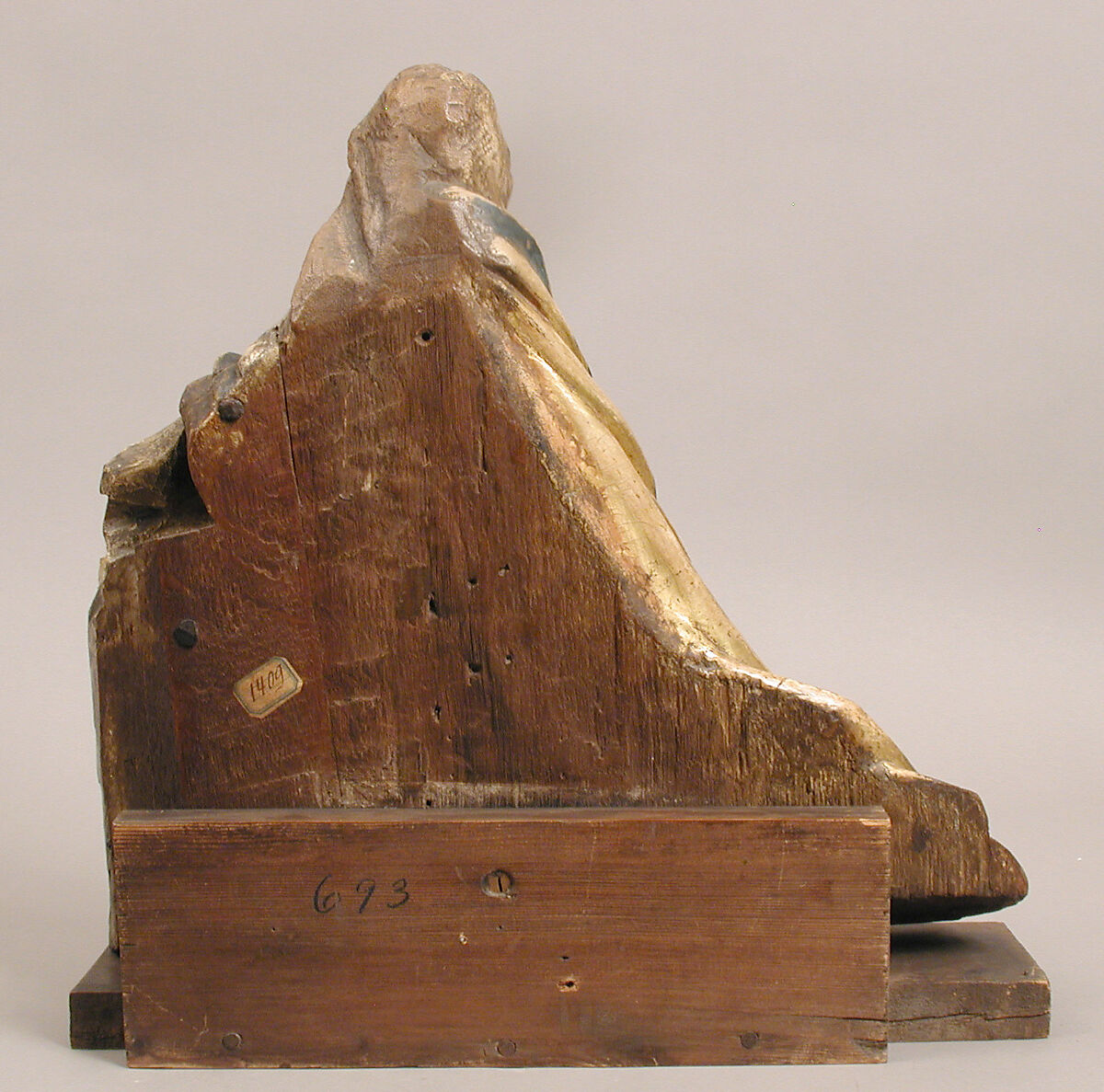 Virgin of the Annunciation, Oak, polychromy & gilding, South German