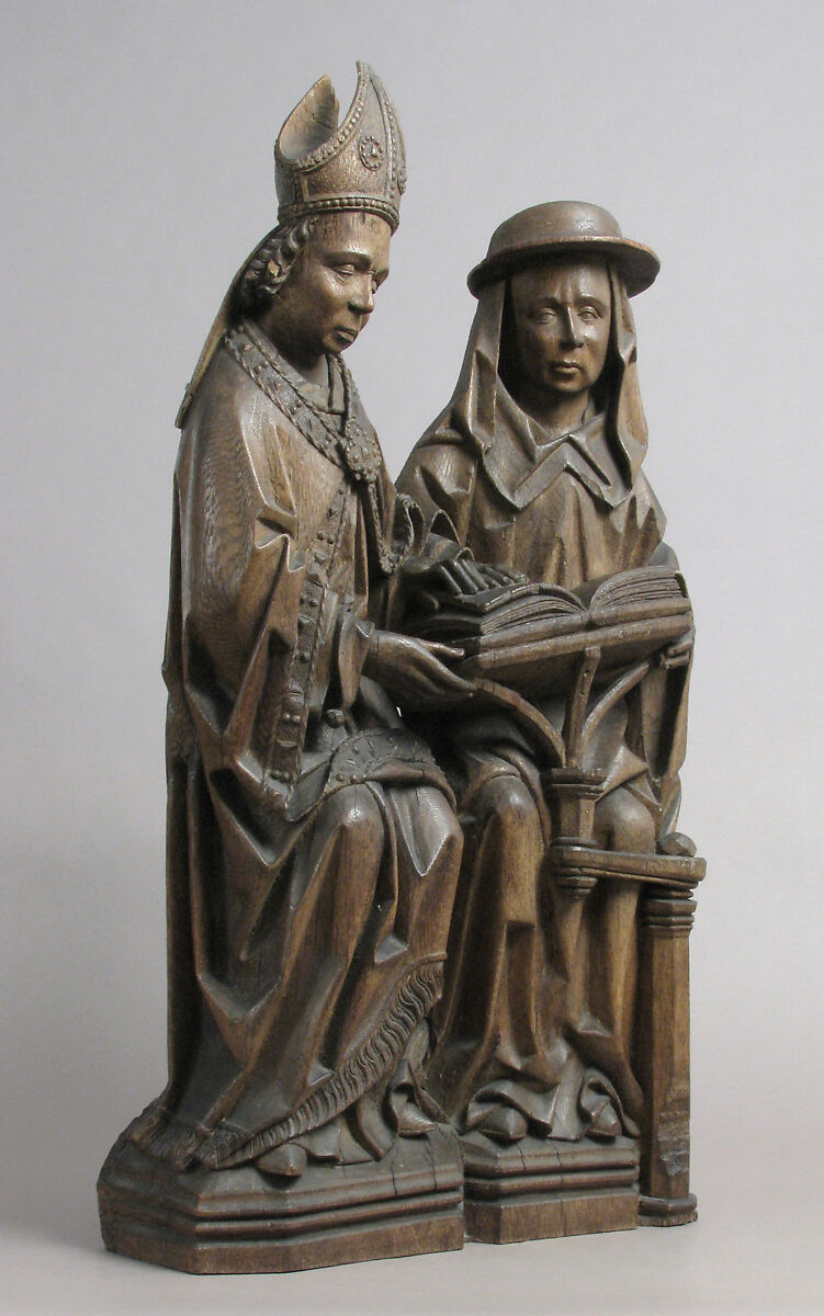 St. Augustine (or St. Ambrose) and St. Jerome, Oak, German