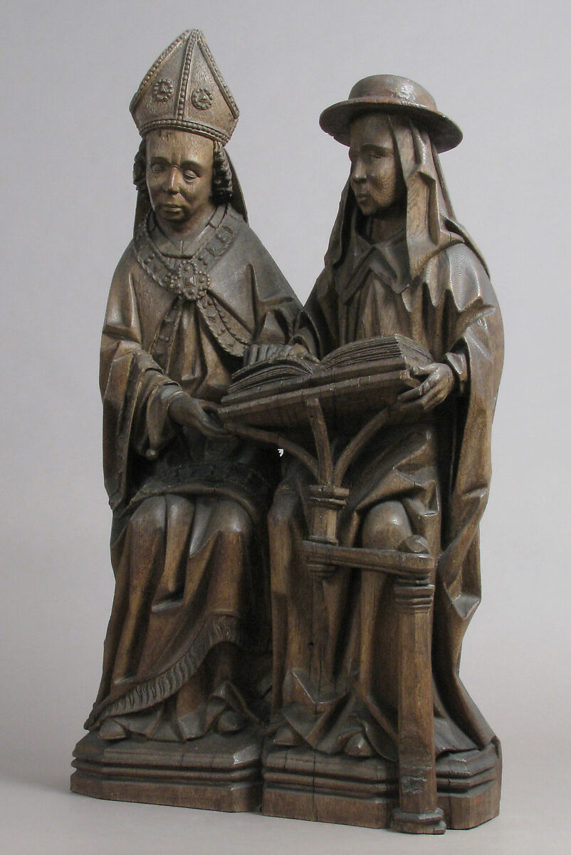 St. Augustine (or St. Ambrose) and St. Jerome, Oak, German
