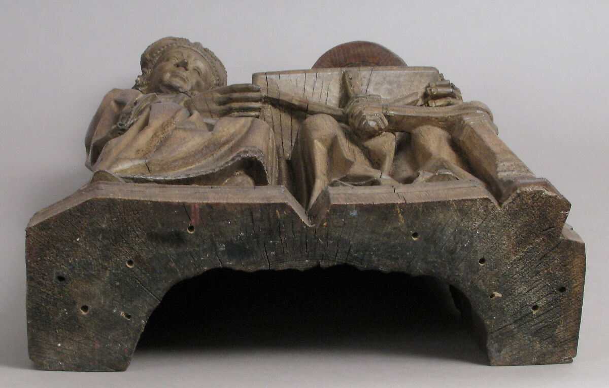 St. Augustine (or St. Ambrose) and St. Jerome, Oak, German