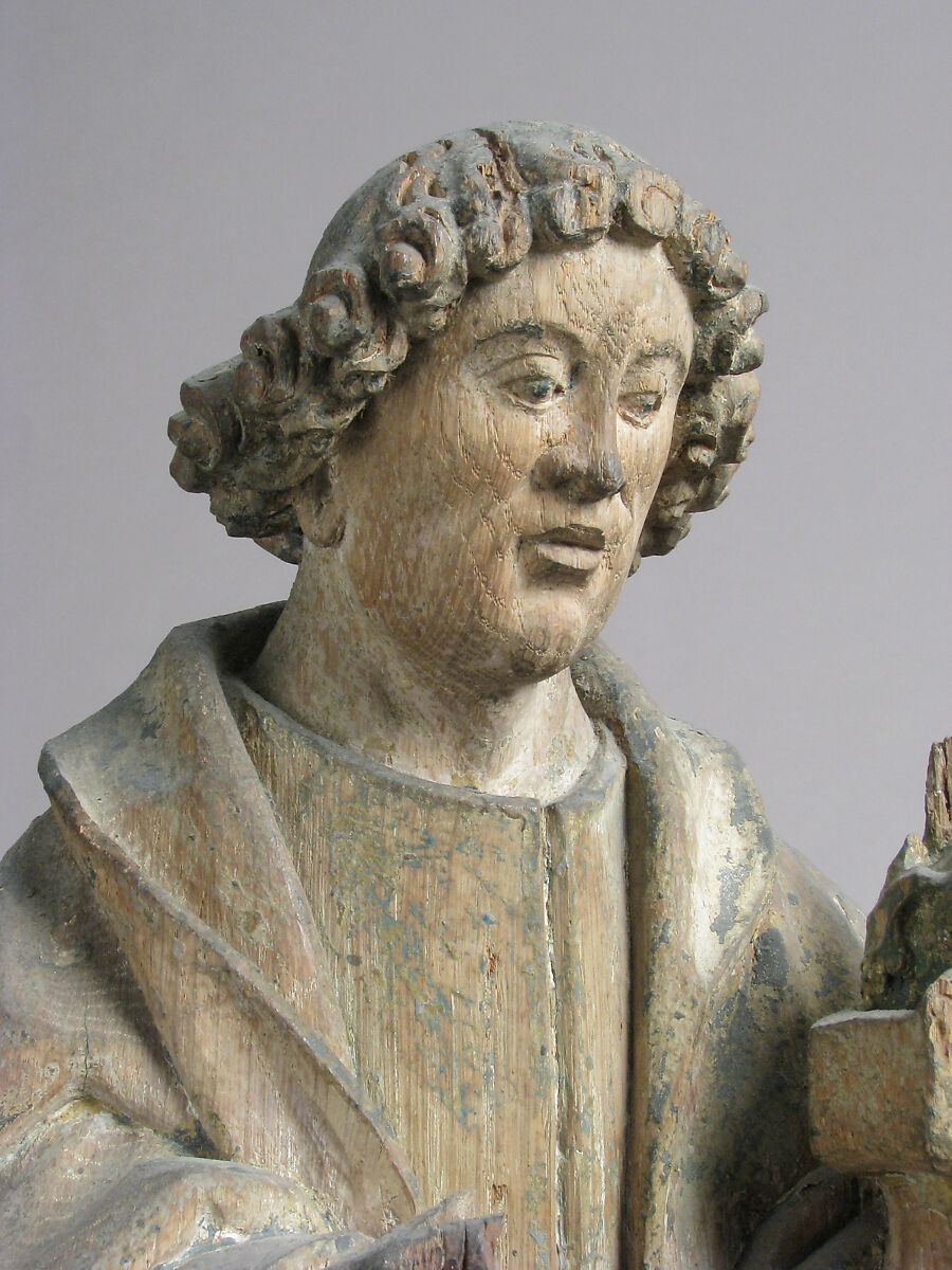 Saint John, Apostle and Evangelist, Oak with traces of polychromy and gilding, North Netherlandish